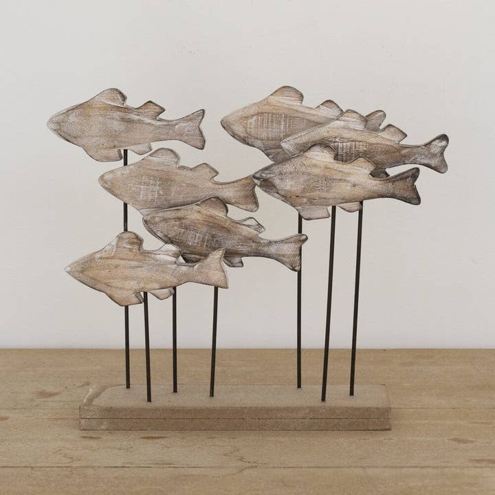 New Signature Homestyles - Wholesale Decorative Figurine - School of Fish Figurine