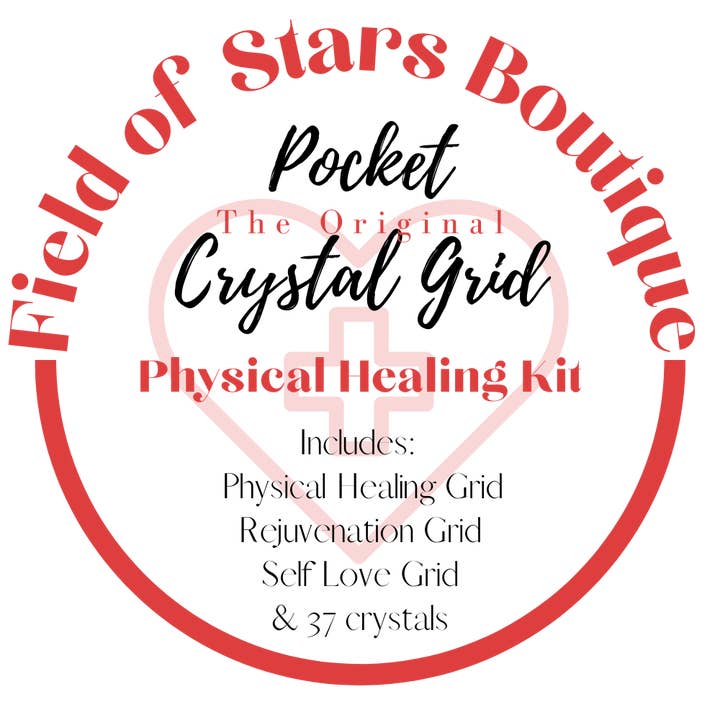 The Original Pocket Crystal Grid Kit - Physical Healing for wholesale by The Original Pocket Crystal Grid Kits