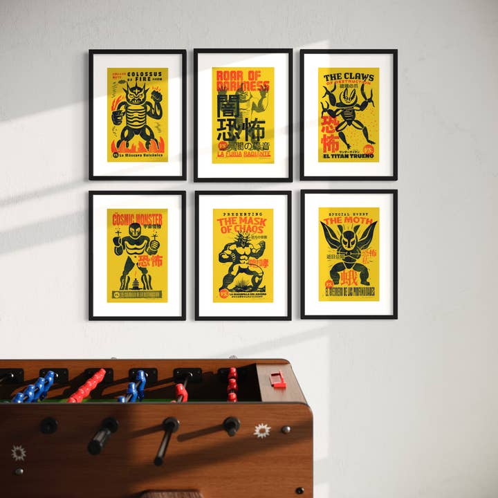 Risotopia - Wholesale Art Print - Lucha Libre Kaiju - The Claws of Destruction4