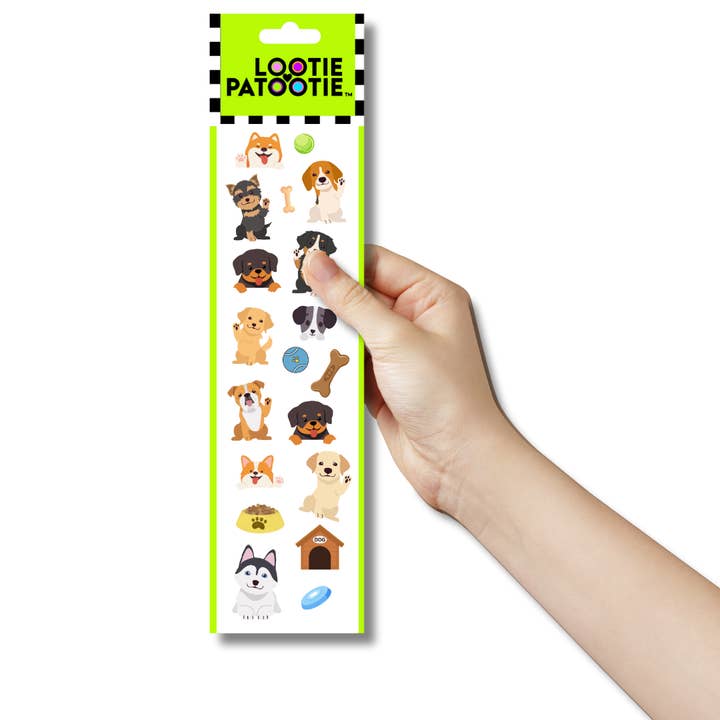 Tira de pegatinas de cachorros para venta al por mayor de LP Studios/Lootie Patootie