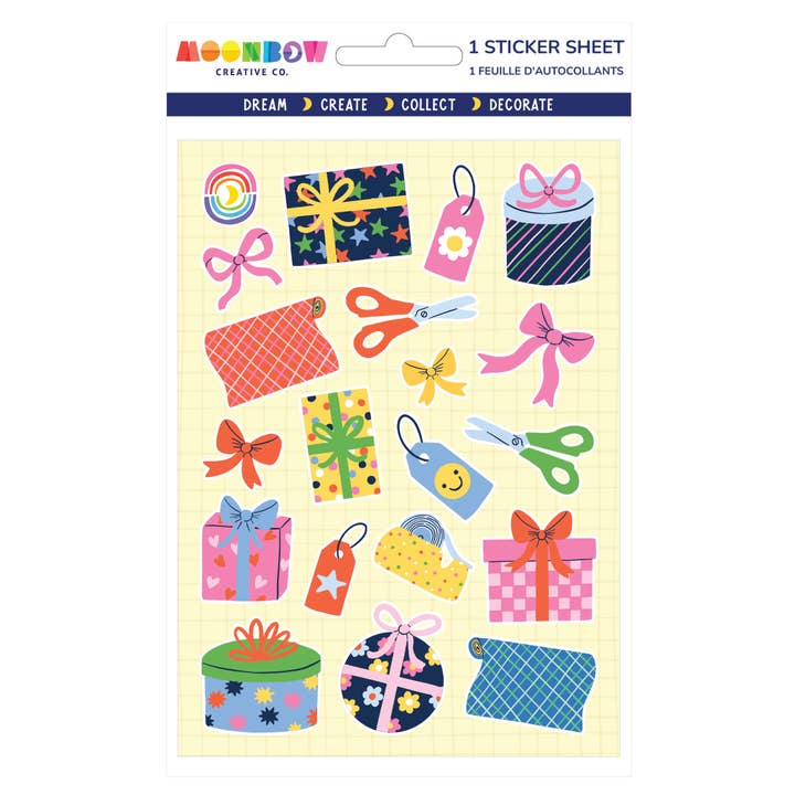 Snazzy Gifts Glossy Sticker Sheet for wholesale by Moonbow Creative Co.