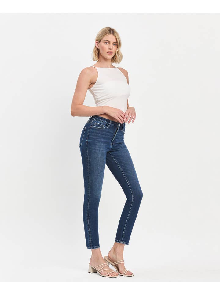 EULOGIZE TUMMY CONTROL HIGH RISE SEAMLESS WB SKINNY JEANS LV1445 for wholesale on Faire