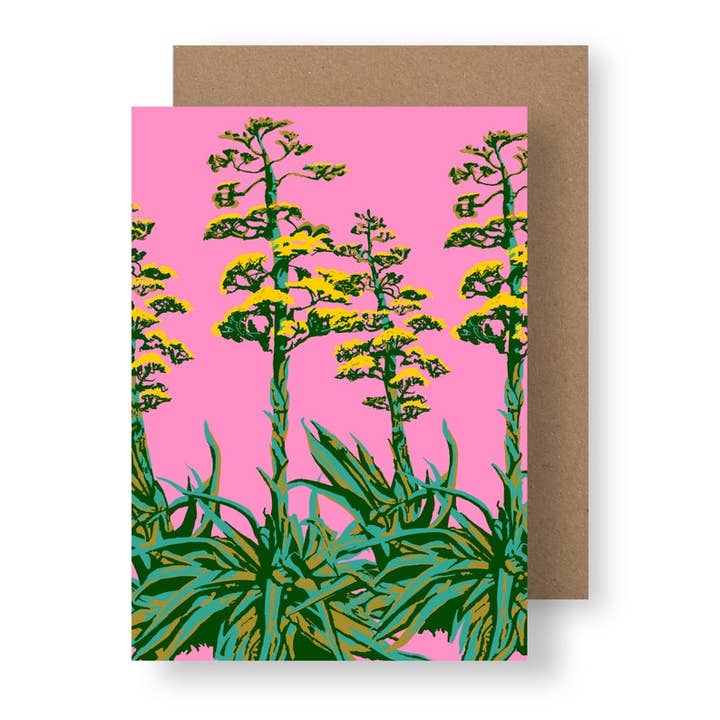 Desert Agave Greeting Card for wholesale by Rosie Reiter