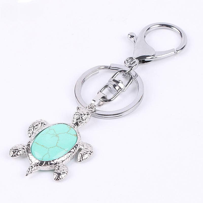 Mio Queena – Großhandel Schlüsselanhänger – Damen – Schlüsselanhänger mit Schildkrötenanhänger und eingefasstem Naturstein6