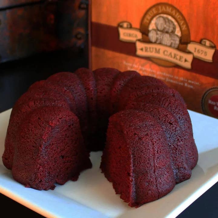 Wicked Jack's Tavern® Jamaica Red Velvet Rum Cake (20oz) for wholesale by Trent Allen Gourmet Coffee