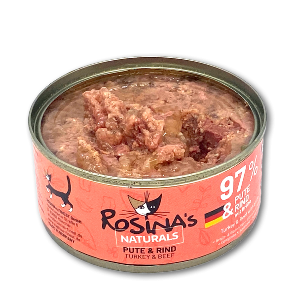 ROSINAs FINEST GmbH - Wholesale Pet Food - Cat - turkey & beef, 6 x 100 g tin2