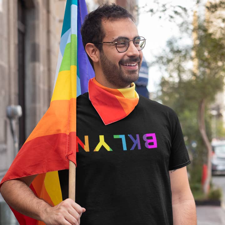 T-shirt à rabat BKLYN - Pride Edition pour la vente par BKLYN LEAGUE