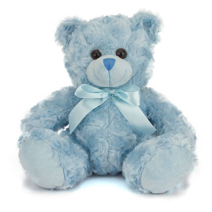 Orsacchiotto con Fiocco Blu da 6″ e 11″ | Peluche Morbido Seduto per la vendita all'ingrosso da parte di Plushland
