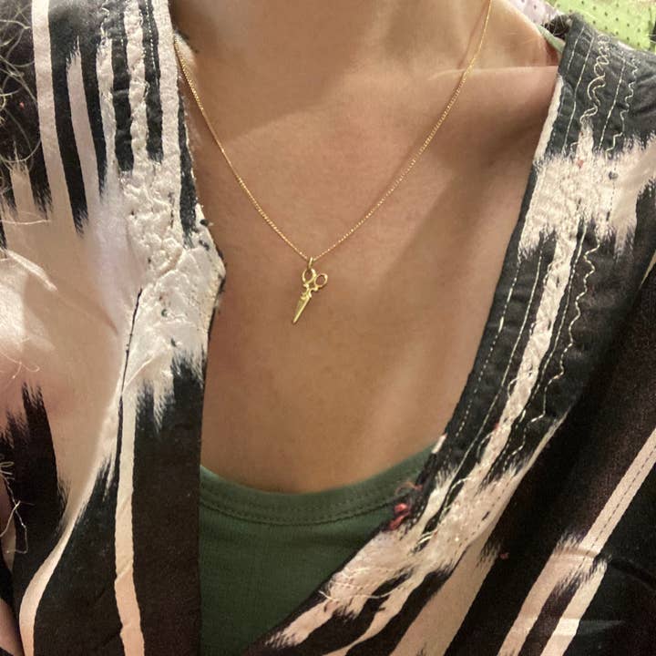 Butter Brass by Vittrock - Wholesale Halskettinghanger - Schaar Ketting aan 18" of 24" Vergulde Ketting1