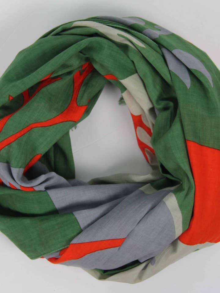 Lenço Luna Khaki de algodão orgânico por atacado de Les Belles Vagabondes