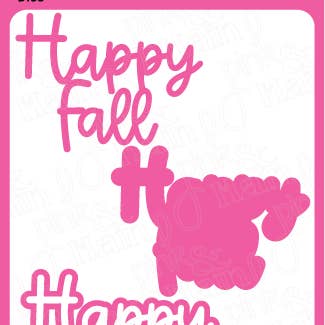 Pink and Main – wholesale Craft supplies – Happy Fall Word Dies