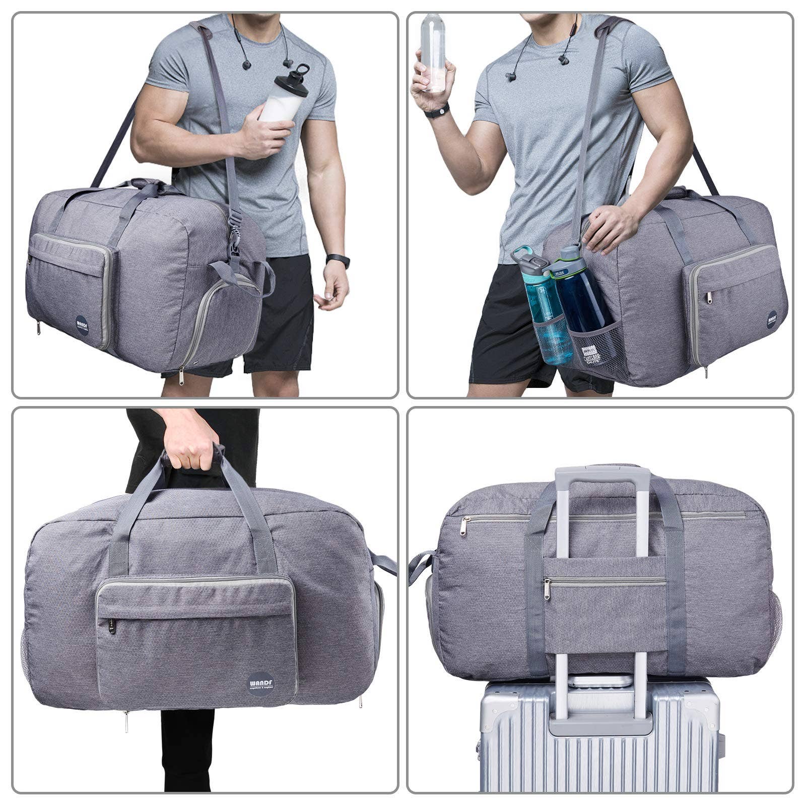 wandf – Saco de viagem - Unissexo por atacado – Mochila de viagem de bolso RFID anti-roubo WANDF preta4