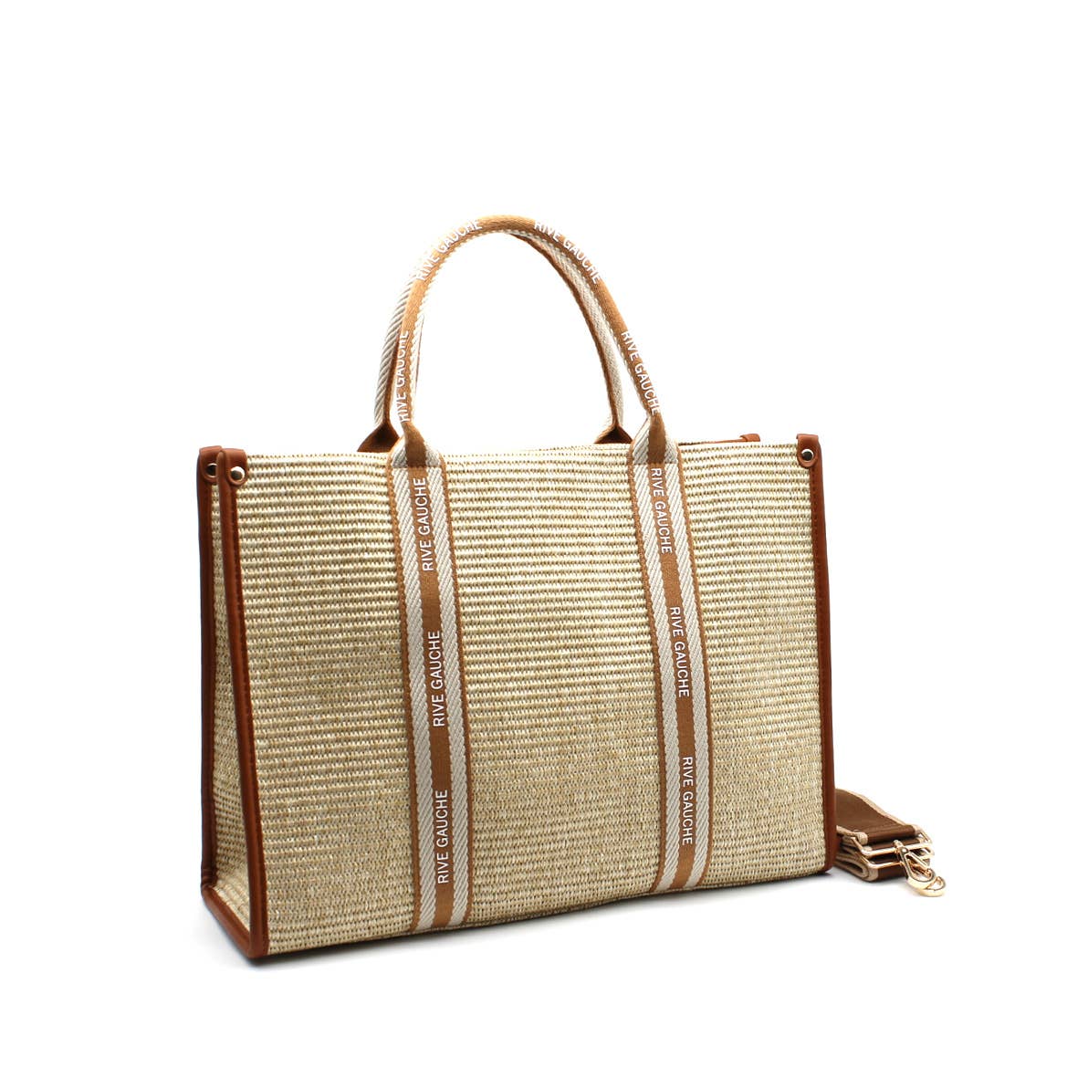 Vimoda - Wholesale Top Handle Bag - Women's - Large woven straw-effect tote1
