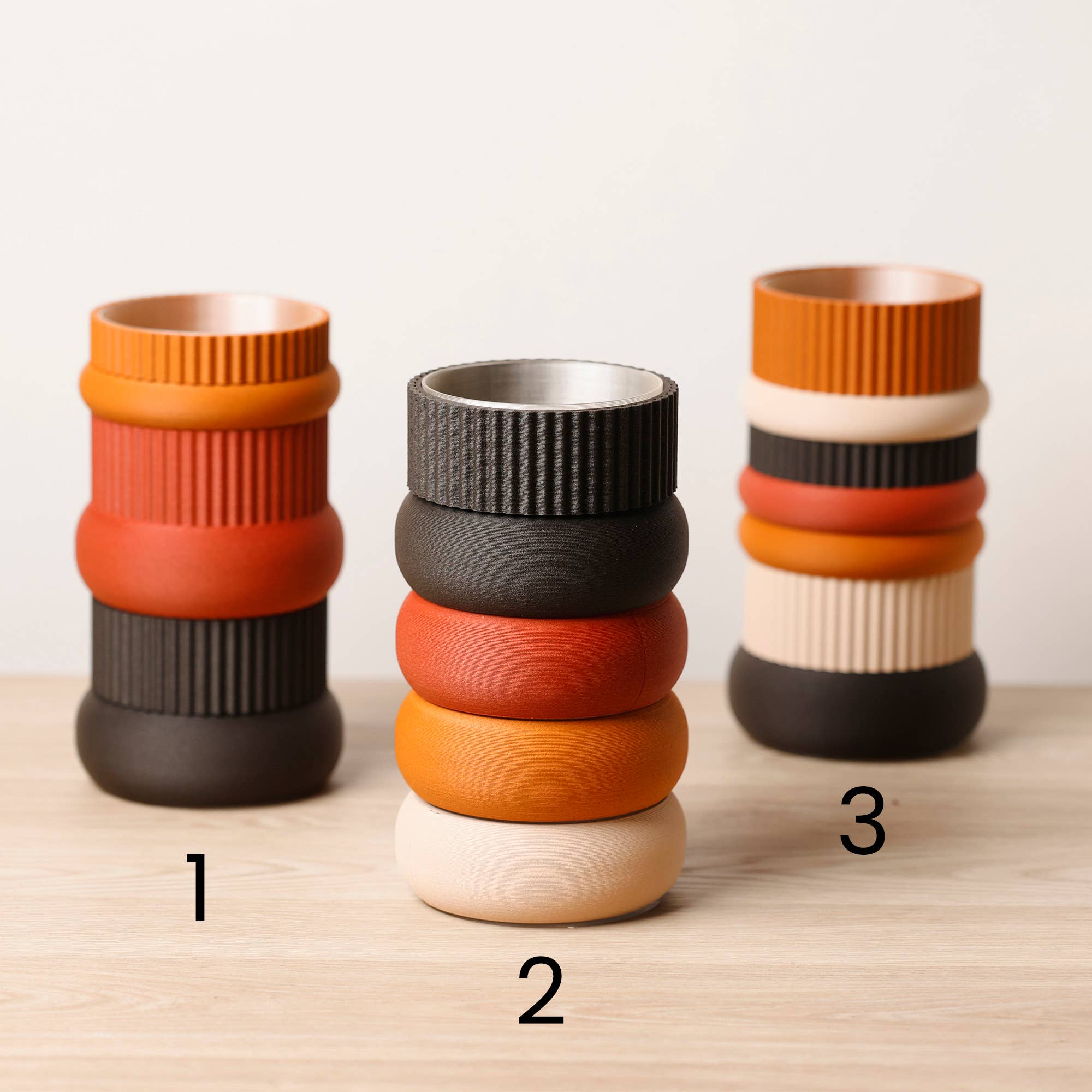 Copo Design - Wholesale Vase - Modular, watertight vase - Wooden base, modern, minimalist0