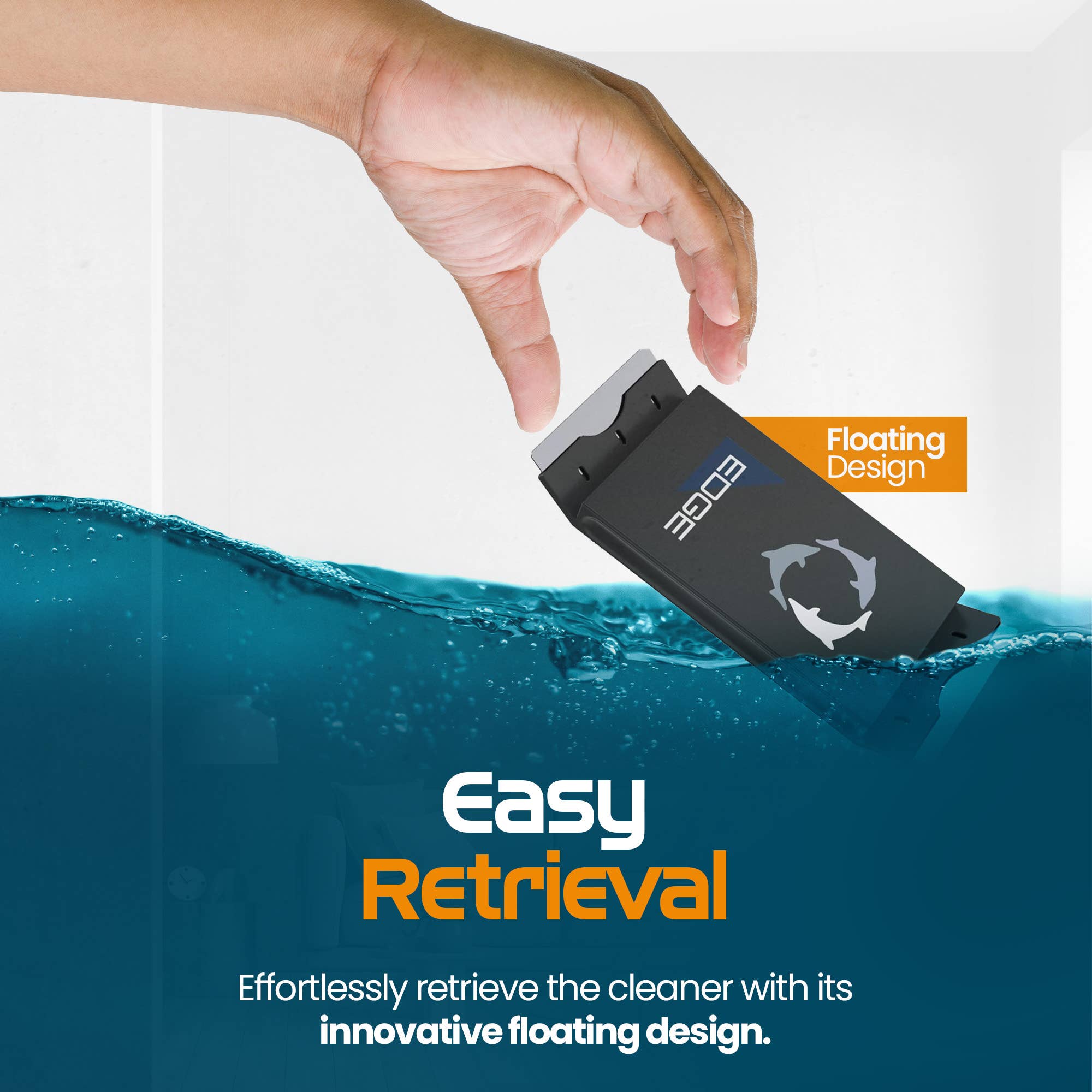 Flipper Aquarium Products - Wholesale Cleaning Cloth - Flipper Edge 2 in 1 Floating Magnetic Aquarium Algae Cleaner (MAX)4