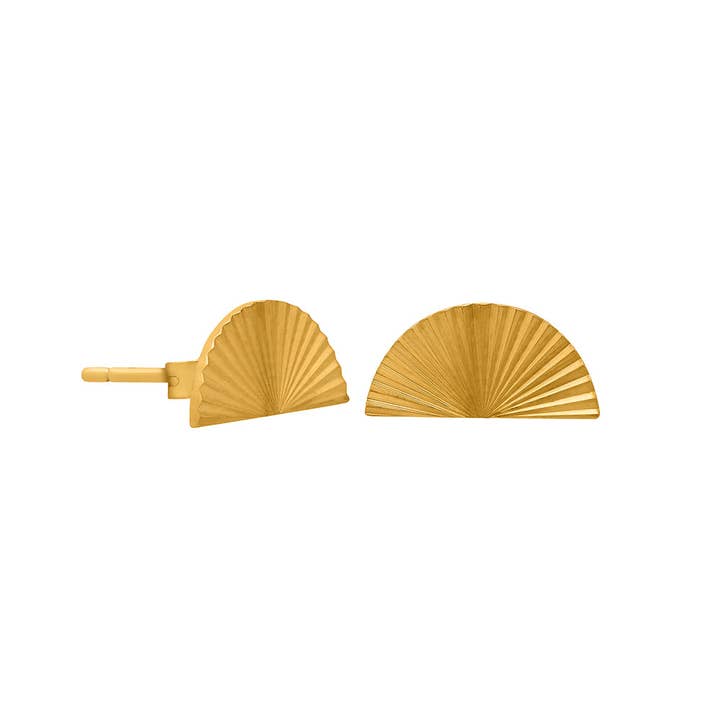 Little Nell Jewellery - Wholesale Stud/Post Earrings - Everyday Gold Sunrise Crescent Studs1