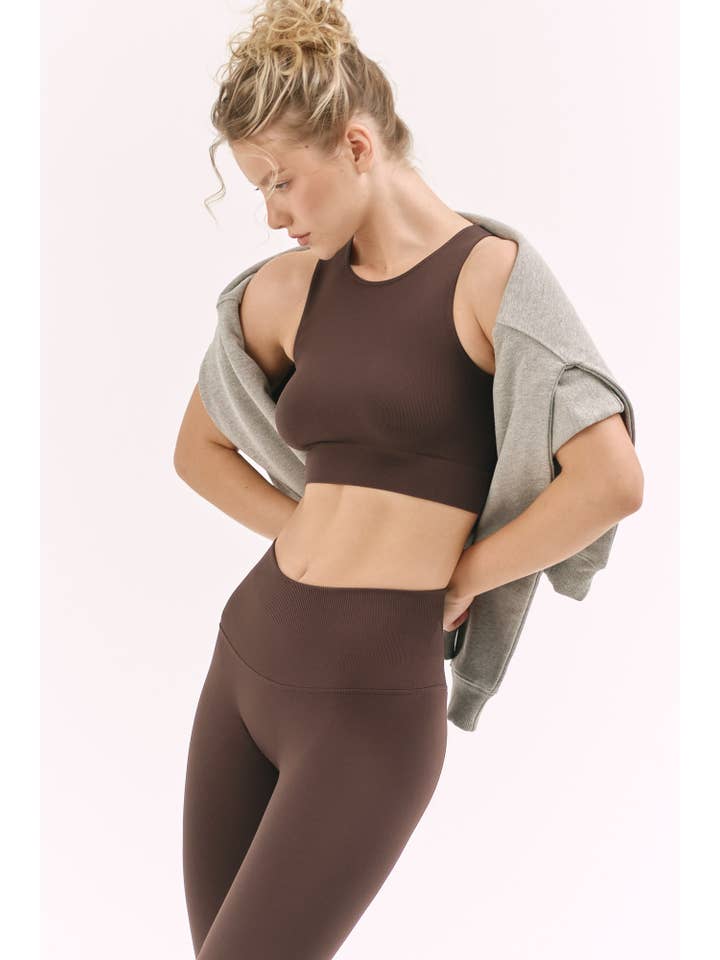 SIAWEAR - Wholesale Fashion Leggings - Women's - Push Up Leggings 200 den. CHOCOLATE KISS Yoga Pilates 🇮🇹1