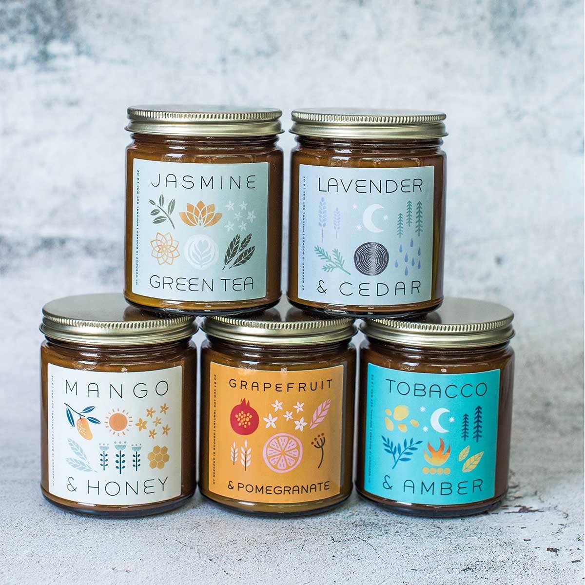 My Weekend is Booked - Vendita all'ingrosso Candela in vasetto - Candela di soia al tabacco e ambra - Vaso d'ambra3