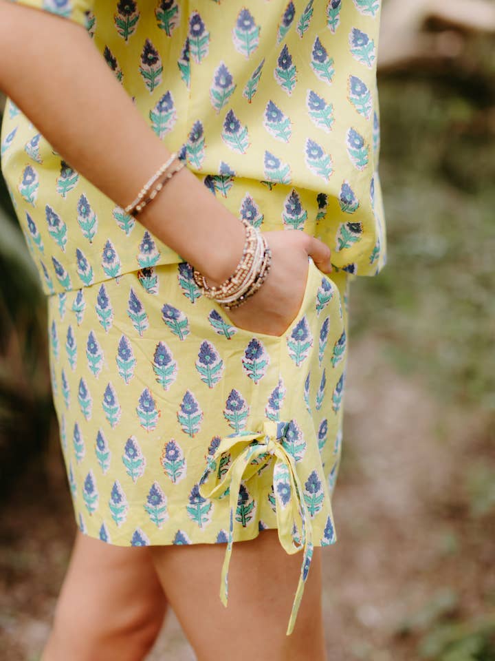 Akumal Shorts | Golden for wholesale by Morning Wildflower & Co