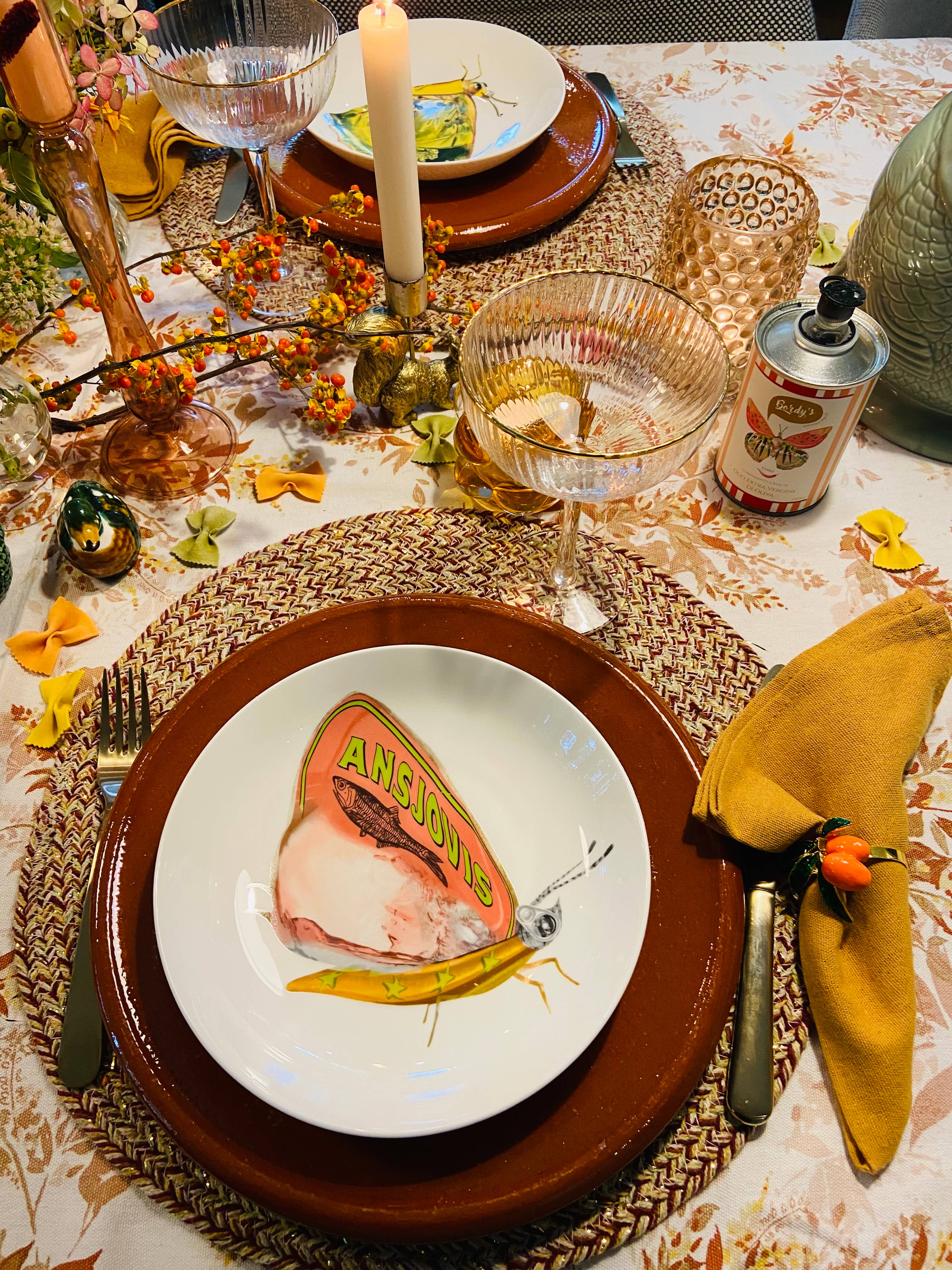 Bordy's - Wholesale Dinner Plate - The Dolce Vita of a Farfalla - Piatti Fondi24