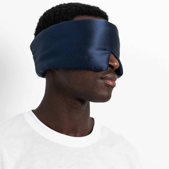 Drowsy Sleep Co. - Wholesale Sleep/Eye Mask - Midnight Blue Silk Sleep Mask3