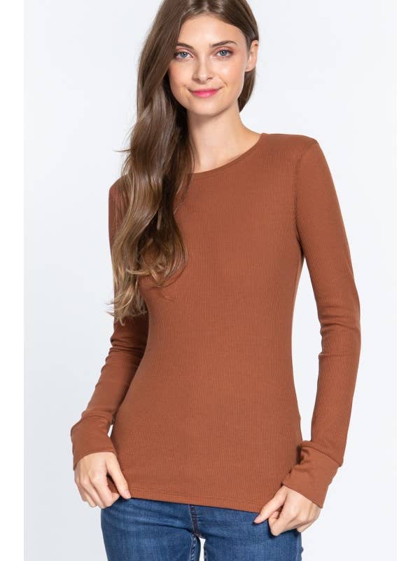 Vanilla Monkey - Wholesale Knit Top - Women's - Long Sleeve Crew Neck Thermal Knit Top15