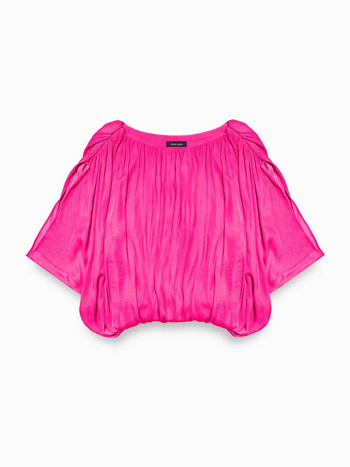 Naked Zebra - Wholesale Blouse - Women's - Grecian Drape Bubble Blouse