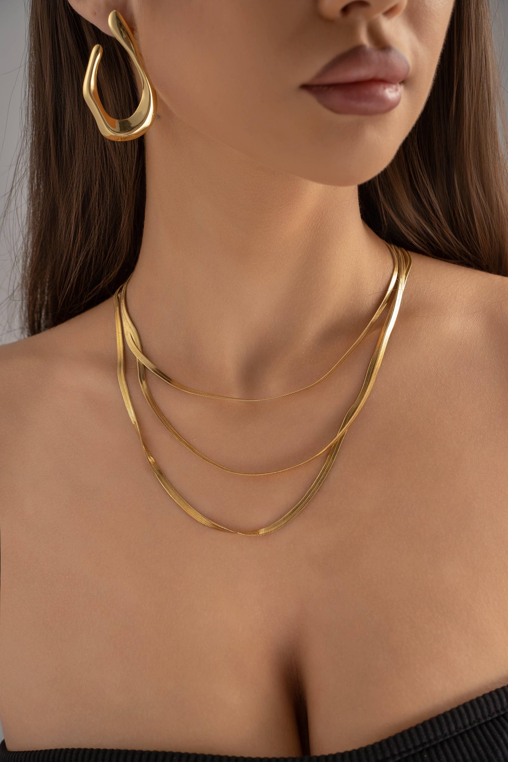 COSMOS - Wholesale Link & Chain Necklace - Elegance Trio Necklace – Multi-Strand Stainless Steel2