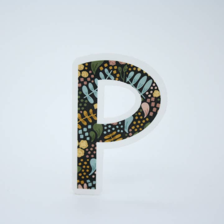 Adesivo lettera P, 2,5 x 1,6 pollici per la vendita all'ingrosso da parte di H&L Craft Co