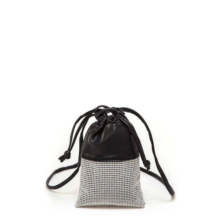 Sac à bandoulière en maille à strass pour la vente par LA Jewelry Plaza