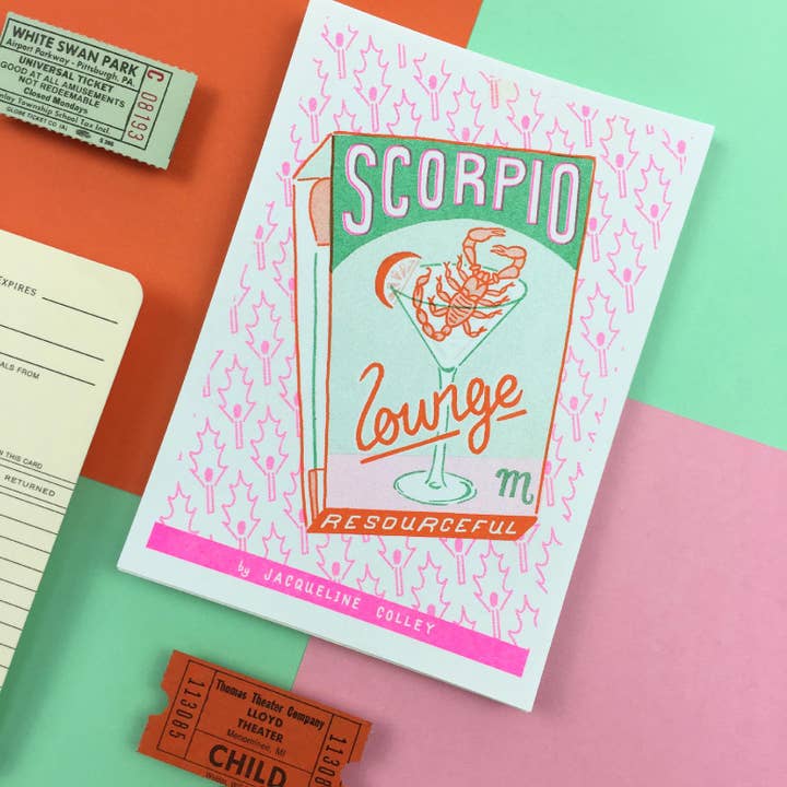 Jacqueline Colley - Wholesale Art Print - A6 Scorpio Zodiac Mini print2
