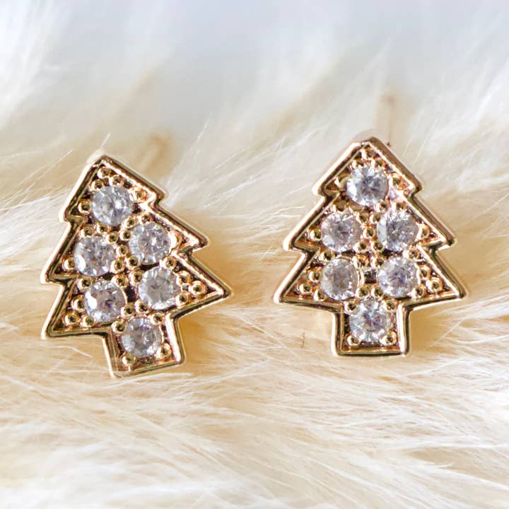 CZ Kiefern-Ohrstecker für den Großhandel von Mesa Blue