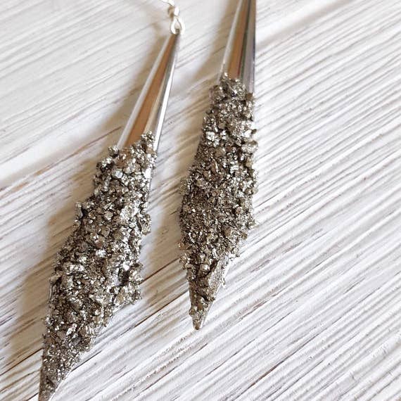 Dynamo - Wholesale Dangle Earrings - Silver Earrings Statement Earrings Dagger Earrings Sparkly