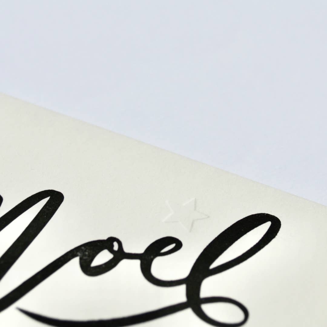 Alex & Olive – wholesale Christmas card – Noel Handcrafted Mini Christmas Card - Letterpress Printed 3