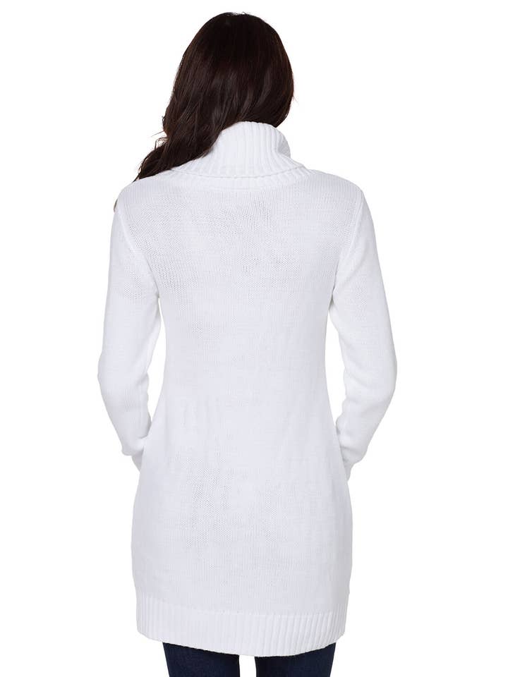 Umorger - Wholesale Dress - Women's - Cowl Neck Cable Knit Sweater DressS