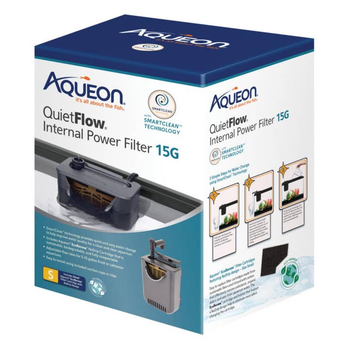 Petdropshipper - Wholesale Pet Supplement - Not Cat/Dog - Aqueon Quietflow Internal Filter With Smallartclean Technology 1ea/Small