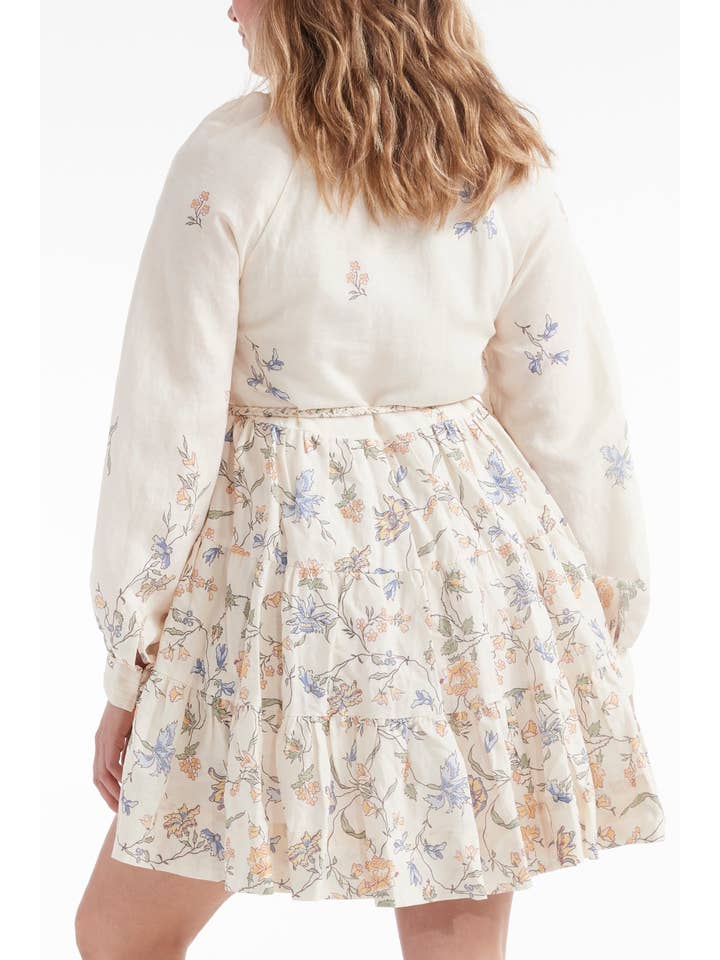 Louisa Tunic Mini Dress - Warm Vintage Floral Design for wholesale on Faire1