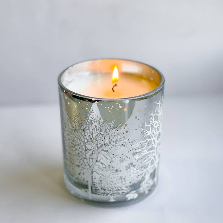 Coyer Candle Co. - Wholesale Jar/Filled Candle - 11 oz Winter Scene Glimmer Jar - Winter Christmas Collection