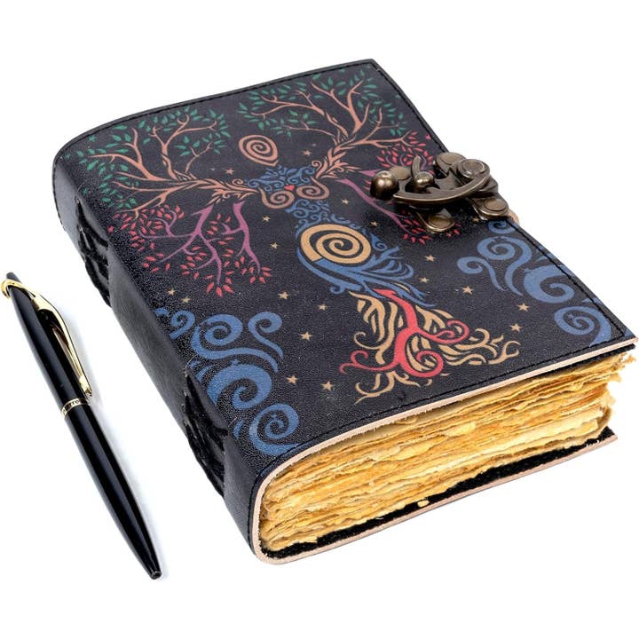 Tuzech Leather – wholesale Journal och dagbok – TUZECH läderklätt anteckningsbok med grimoirestil och ojämna kanter för män och kvinnor10