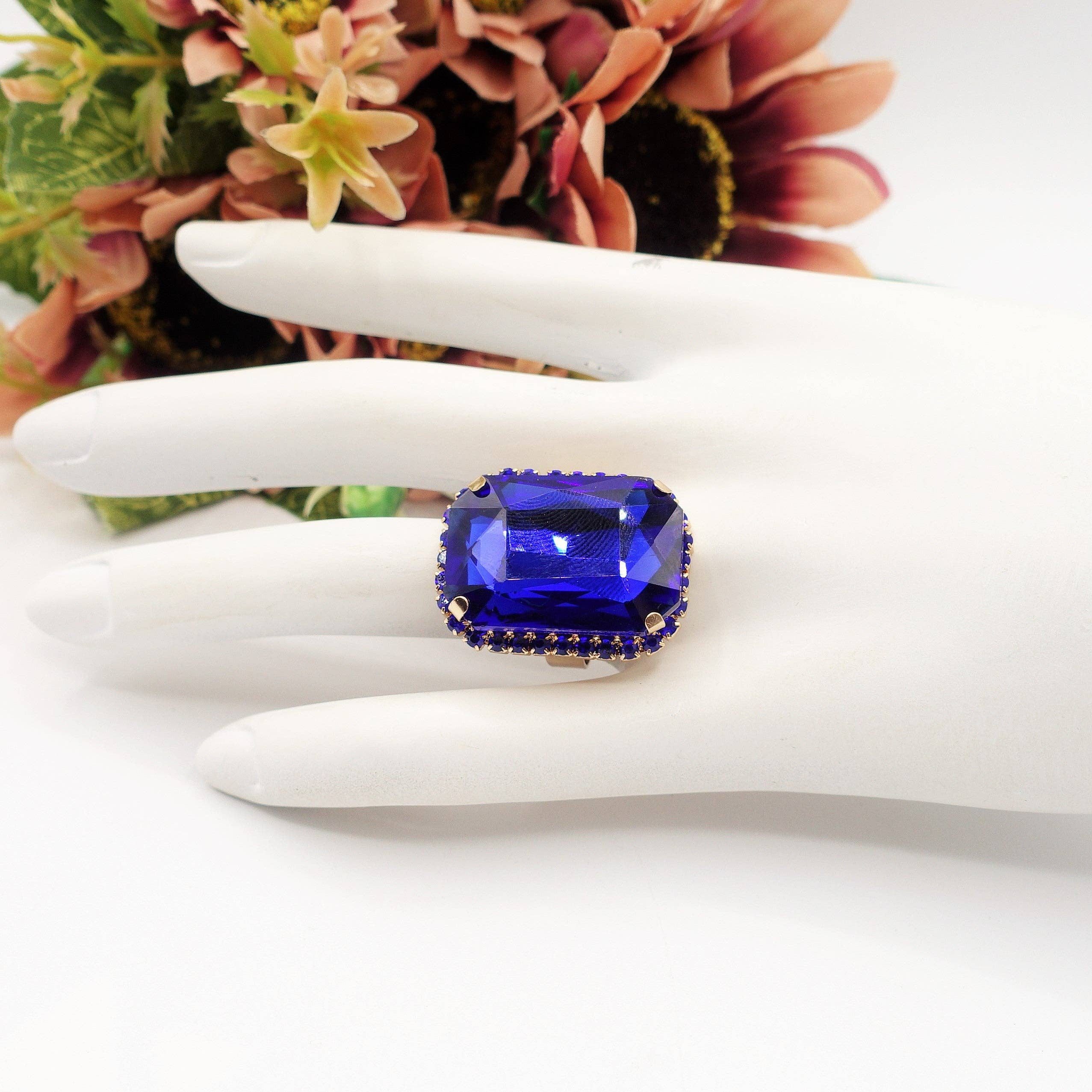 Daemon srls - Wholesale Cocktail/Statement Ring - ARIEL - ANELLO regolabile con pietra sfaccettata e zirconi13