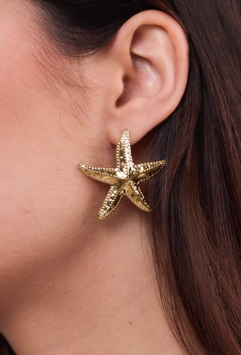 BYREN | ÉLINE L'ATELIER - Wholesale Dangle Earrings - Stainless steel star earrings 124AQ3872