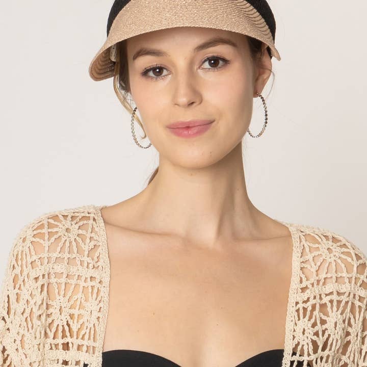 Do Everything In Love® - Wholesale Visor – Women's - Metallic Straw Sun Visor3