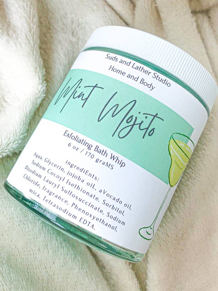 Mint Mojito - Fouet de bain exfoliant pour la vente par Suds and Lather Studio