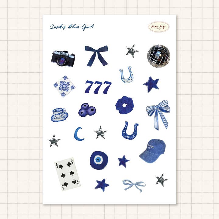 Klistermärkesark lucky girl för wholesale av Studioloujashop