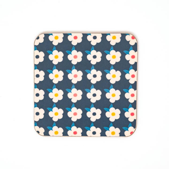 Enamelhappy - Vendita all'ingrosso Sottobicchiere - SET DI QUATTRO SOTTOBICCHIERI COLORATI MISTI - Retro Floral