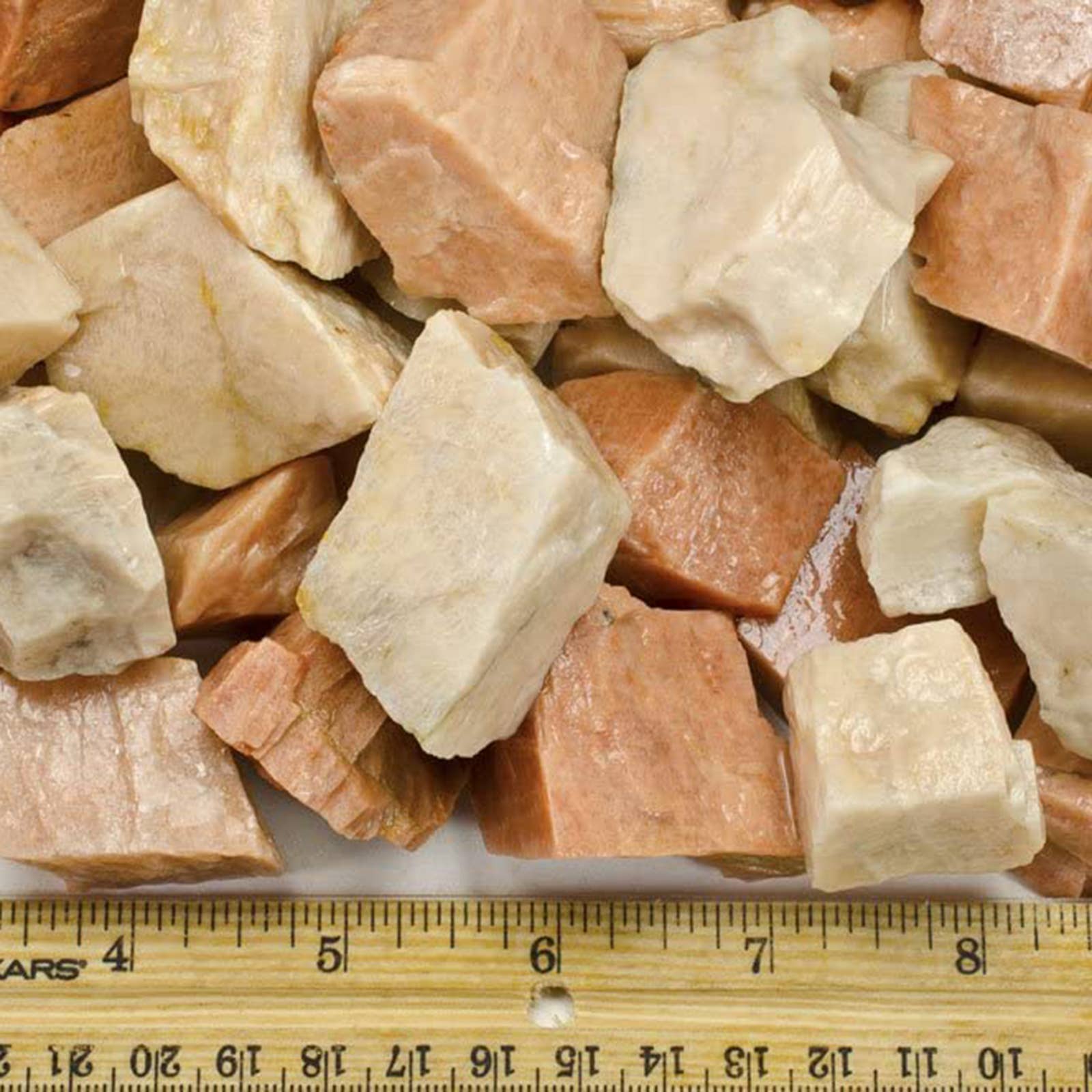 Fantasia Mining - Wholesale Spiritual Stone/Crystal - Rough Peach Moonstone - India - Raw Natural Stones (1 lb)2