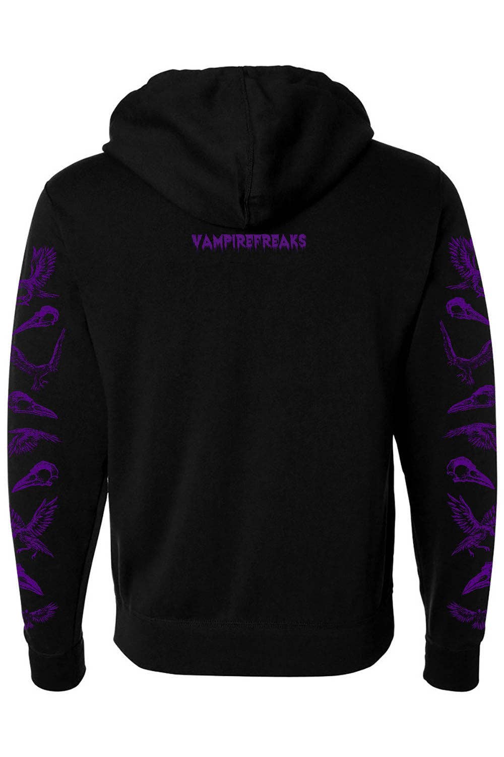 vampirefreaks - Venta al por mayor Sudadera con capucha - Unisex - Sudadera con capucha Death Raven con mangas de cuervo [MORADO]3
