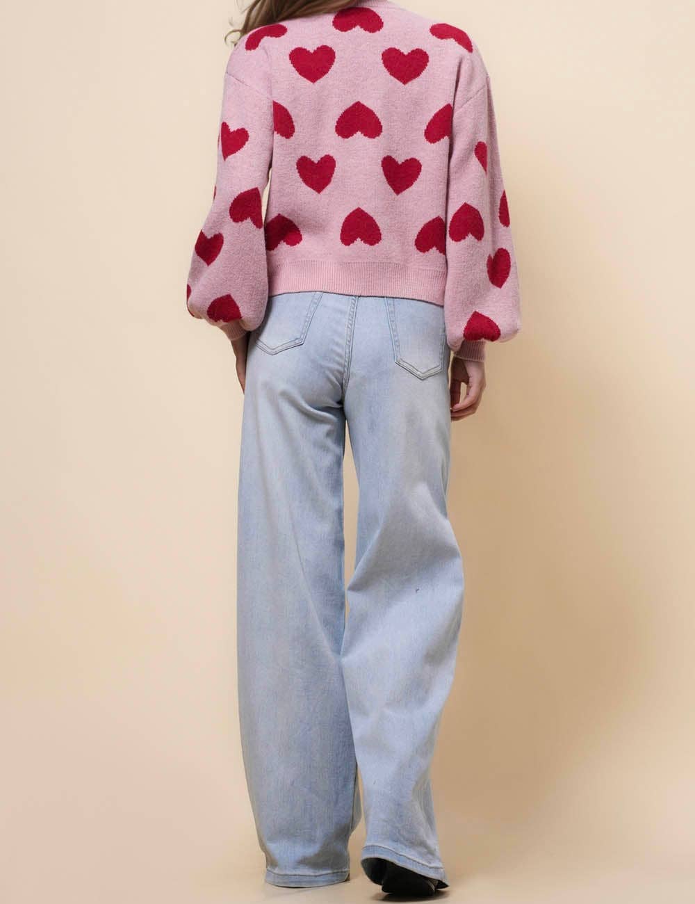 Sweetkama - Wholesale Pullover-trui - Dames - Dames Valentijns Hart Kleurblok Trui SKT411085