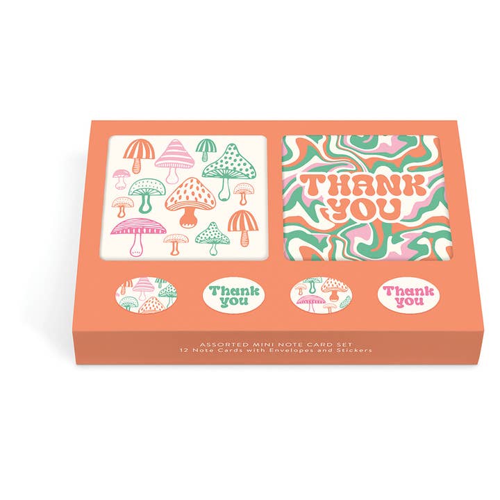 Studio Oh! - Wholesale Stationery/Notecard Set - Wild Realm Assorted Mini Note Card Set with Stickers