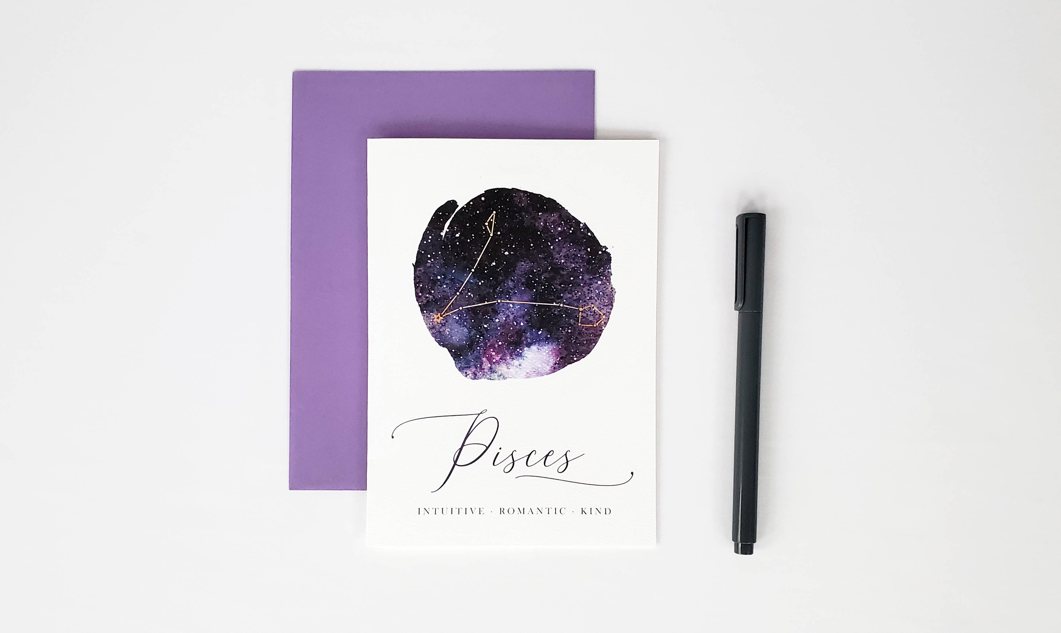Lucky Dog Design Co. - Venta al por mayor Tarjetas de cumpleaños - Tarjeta de cumpleaños Piscis - Serie del Zodíaco2